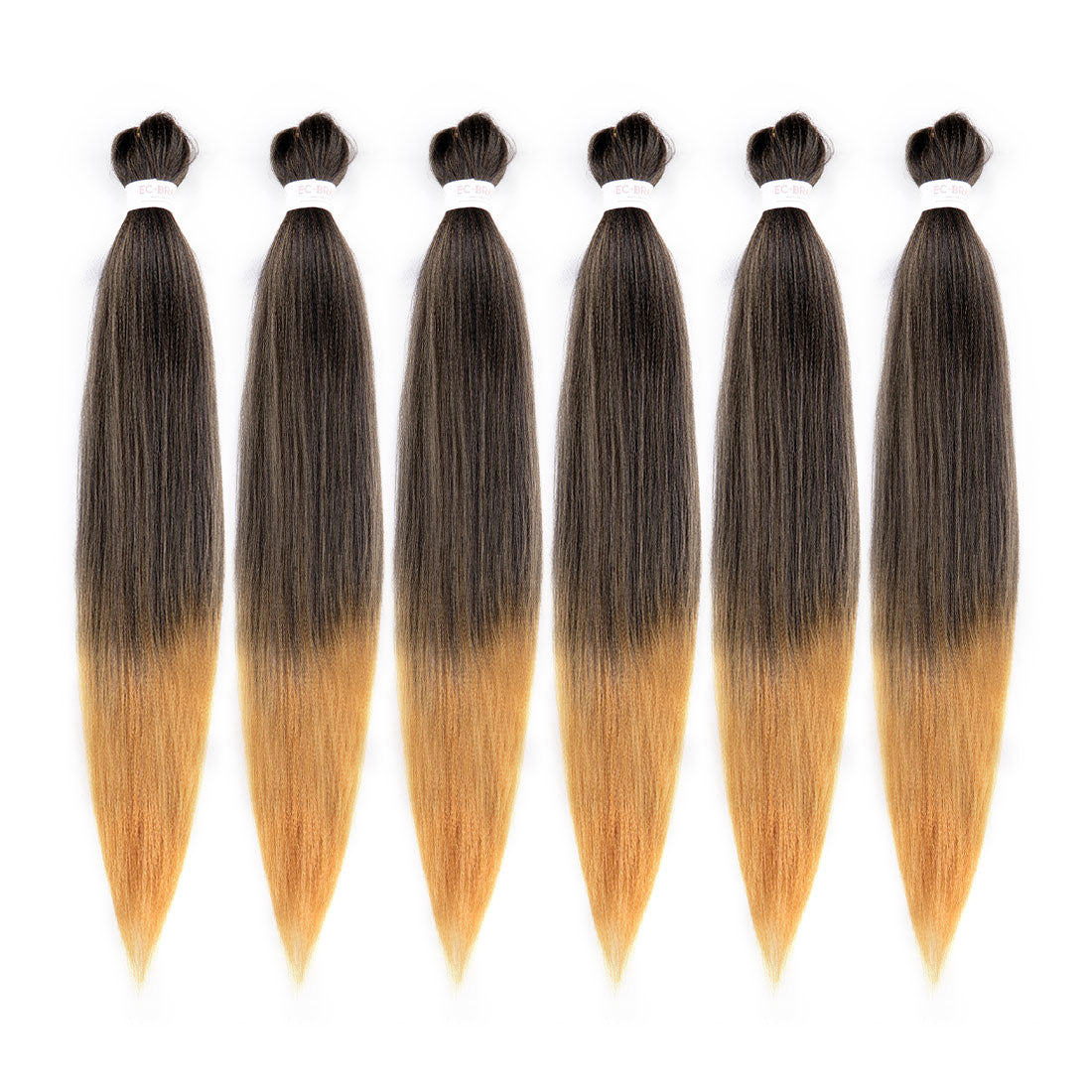 Pre-stretched EZ Braid Professional Braiding Hair Extension Ombre Yaki Synthetic Hair (#1B/27)