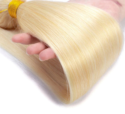 Color #613 Blonde Straight Bundle 10A Grade Virgin Human Hair