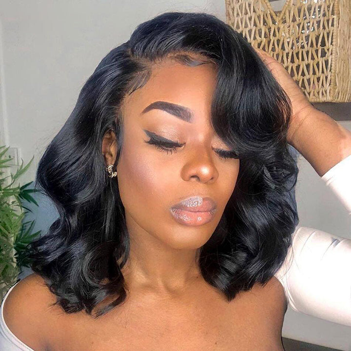 Riverwood Loose Bob Wavy Wigs 13x4 HD Lace Front 150% Density Pre-Plucked Virgin Human Hair