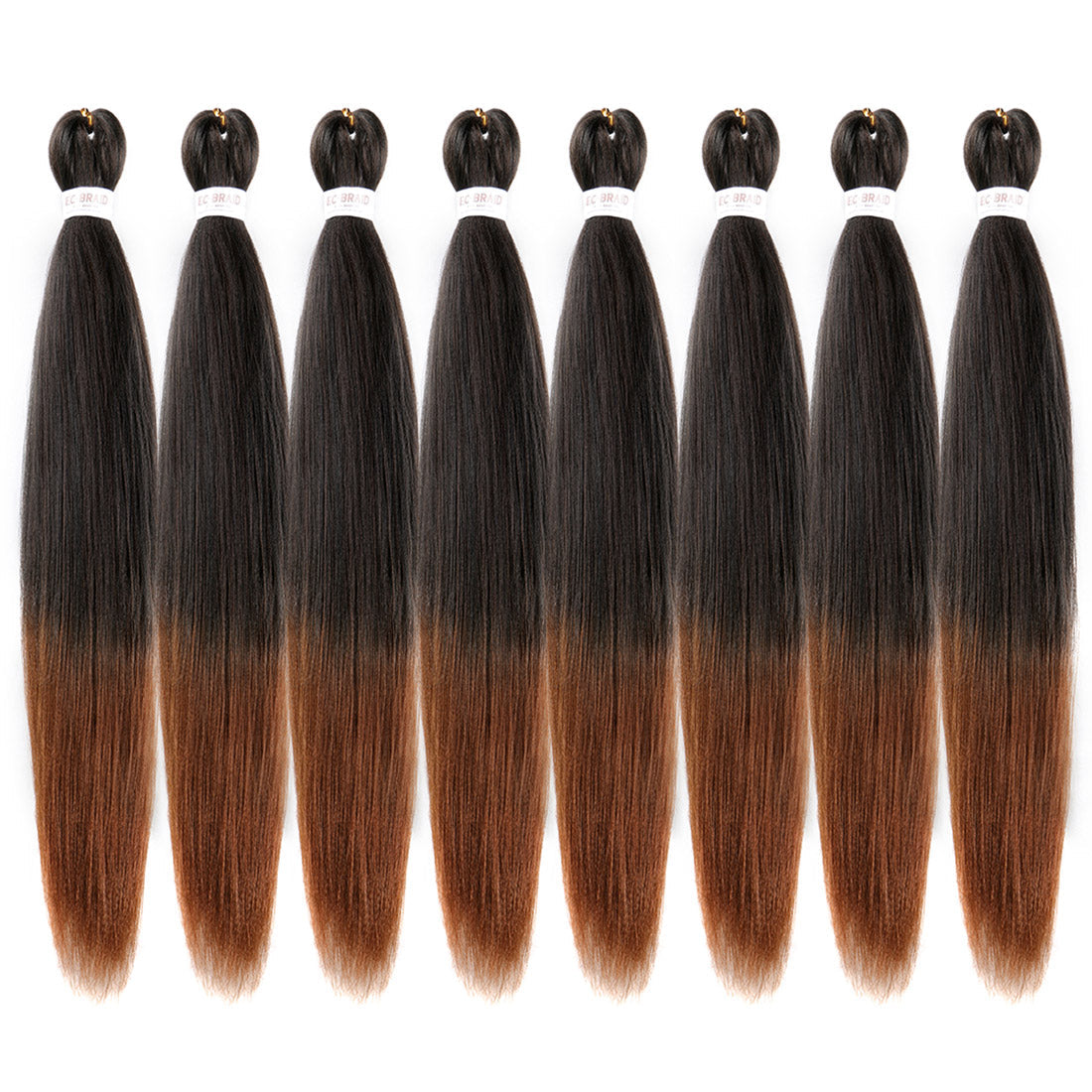 Pre-stretched EZ Braid Professional Braiding Hair Extension Ombre Yaki Synthetic Hair (#1B/30)