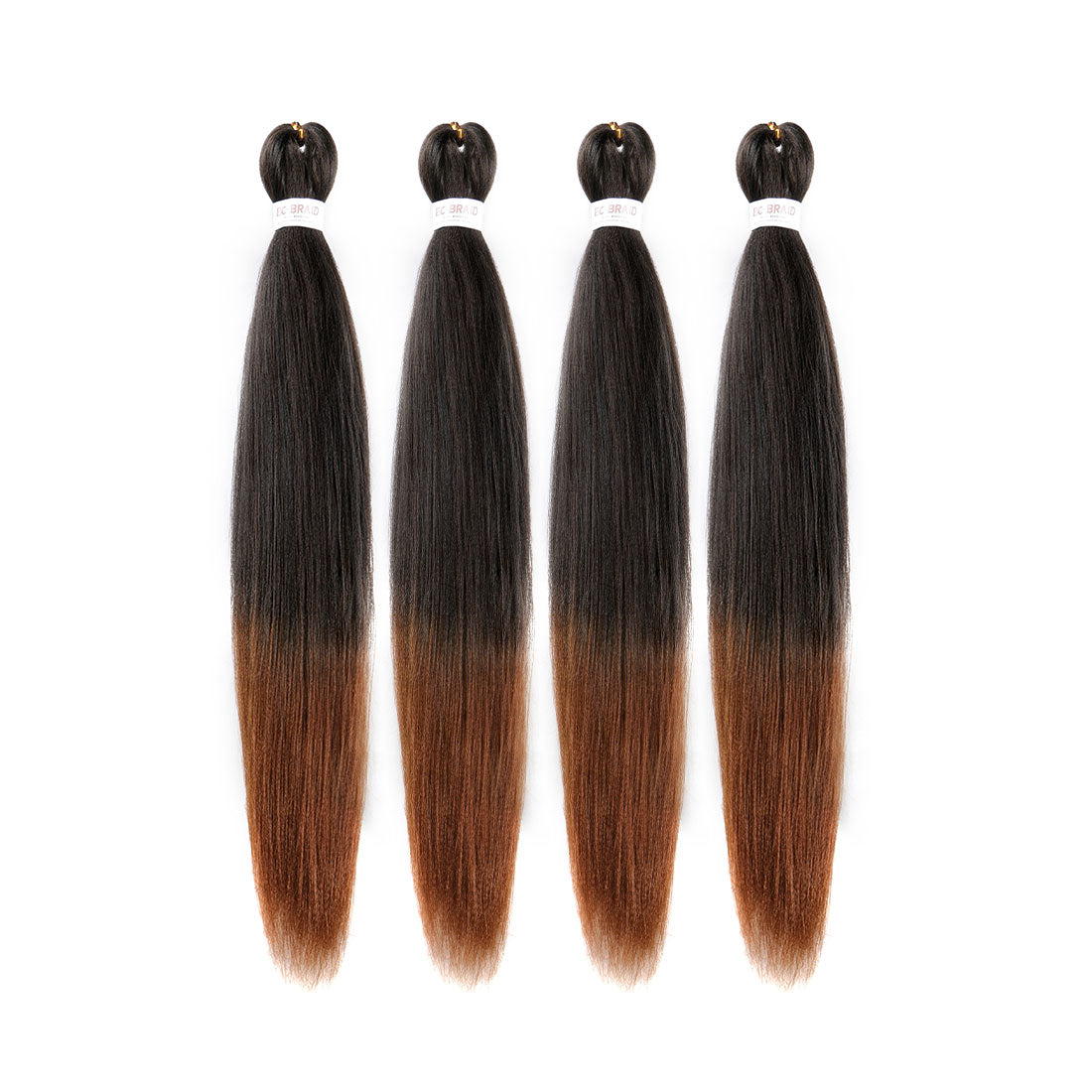 Pre-stretched EZ Braid Professional Braiding Hair Extension Ombre Yaki Synthetic Hair (#1B/30)