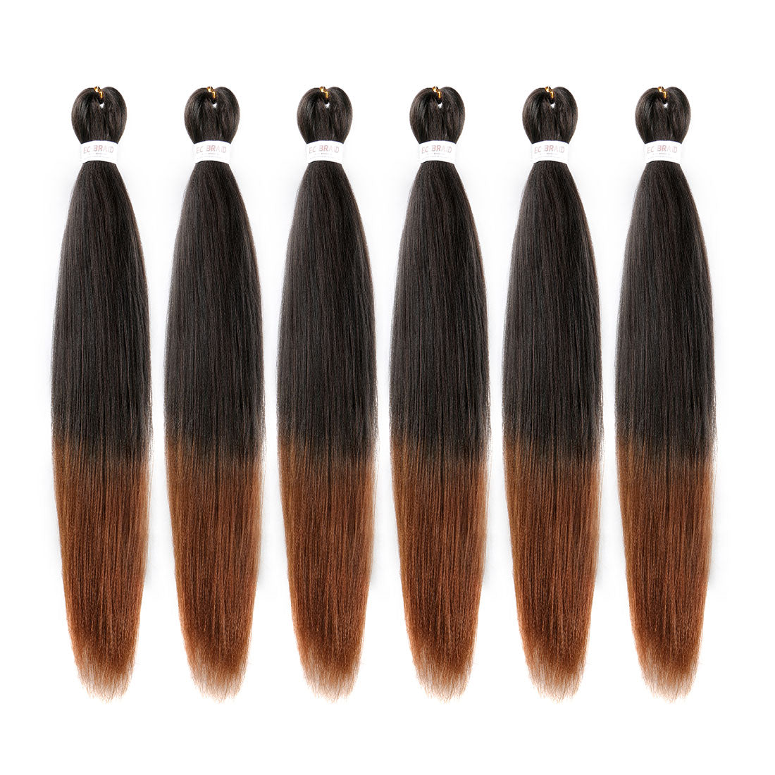 Pre-stretched EZ Braid Professional Braiding Hair Extension Ombre Yaki Synthetic Hair (#1B/30)