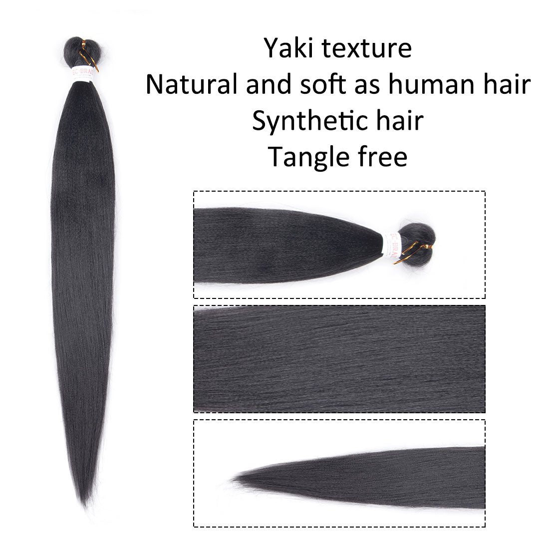 EZ Braid Pre-Stretched Braiding Hair 2# Professional Hair Yaki Synthetic Hair