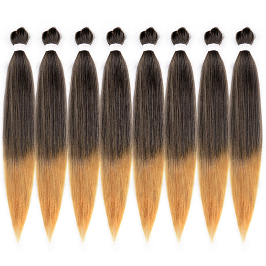 Pre-stretched EZ Braid Professional Braiding Hair Extension Ombre Yaki Synthetic Hair (#1B/27)