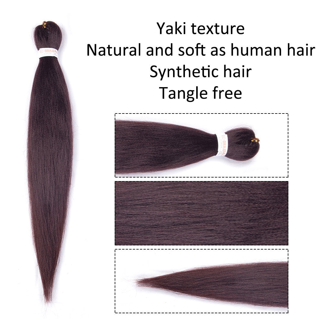 EZ Braid Pre-Stretched Braiding Hair #33 Professional Hair Yaki Synthetic Hair