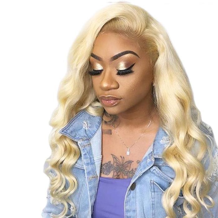 #613 Blonde 13x4 HD Lace Front Wigs-Body Wave Human Hair Blonde Wigs