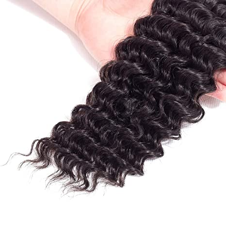 8A Kinky Wave 100% Brazilian Human Hair in Natural Black- 3 Bundles Deal available