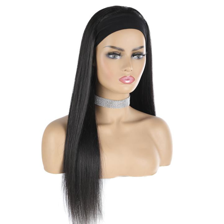 Riverwood Straight Headband Wigs Brazilian Glueless Human Hair Wigs Natural Color