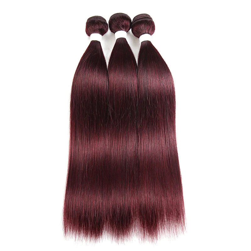 Riverwood 99J Red Wine Burgundy Color Straight Hair Bundle