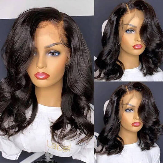 Riverwood Loose Bob Wavy Wigs 13x4 HD Lace Front 150% Density Pre-Plucked Virgin Human Hair