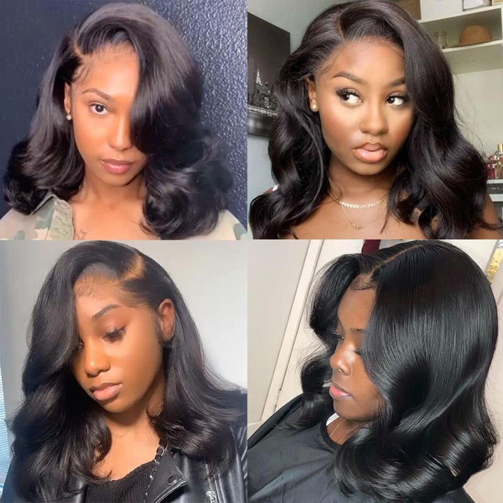 Riverwood Loose Bob Wavy Wigs 13x4 HD Lace Front 150% Density Pre-Plucked Virgin Human Hair