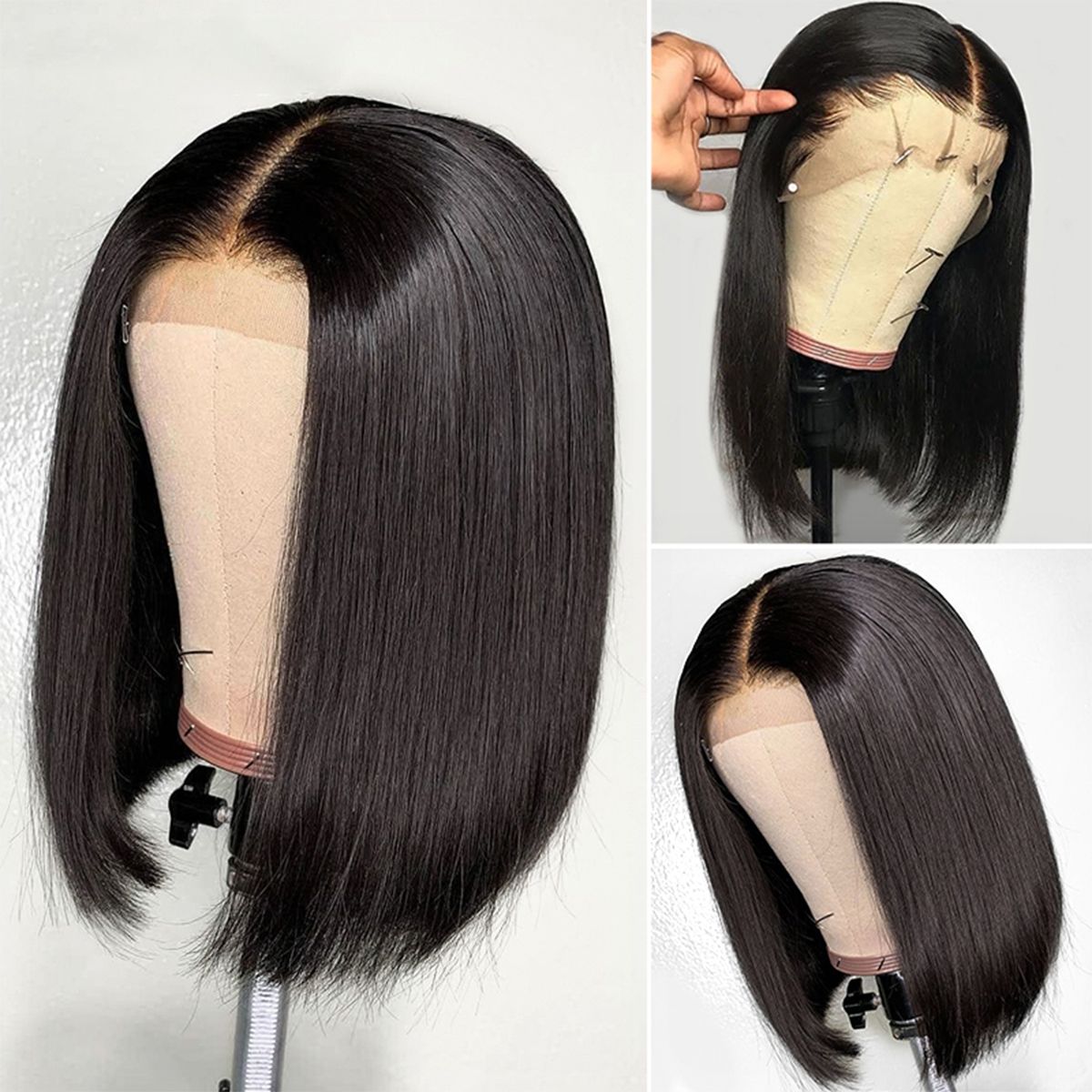 Riverwood 4x4 Lace Closure Short Bob Wigs Straight Hair Wigs